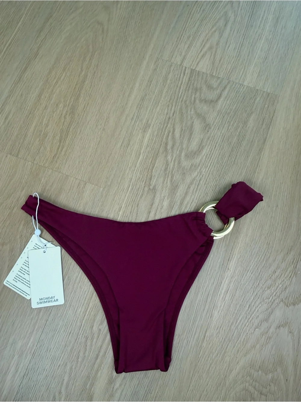 NWT Monday Swimwear Bronte Bikini Bottom in Fig L